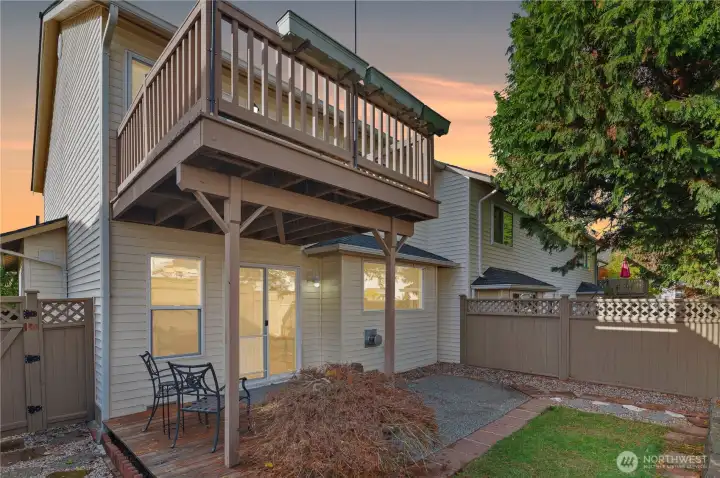 Lovely private backyard.