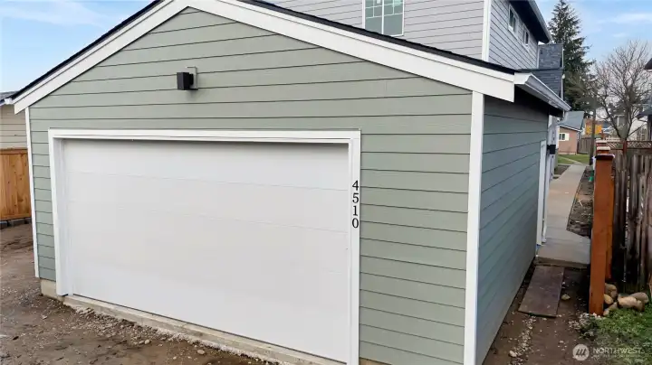 The single family home includes a large 2-car detached garage. Plenty of space for cars & storage.