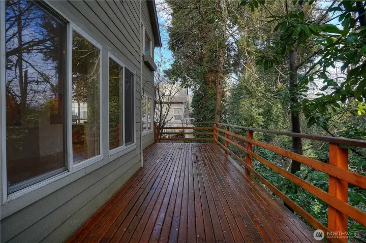Deck overlooking Ponce de Leon Creek