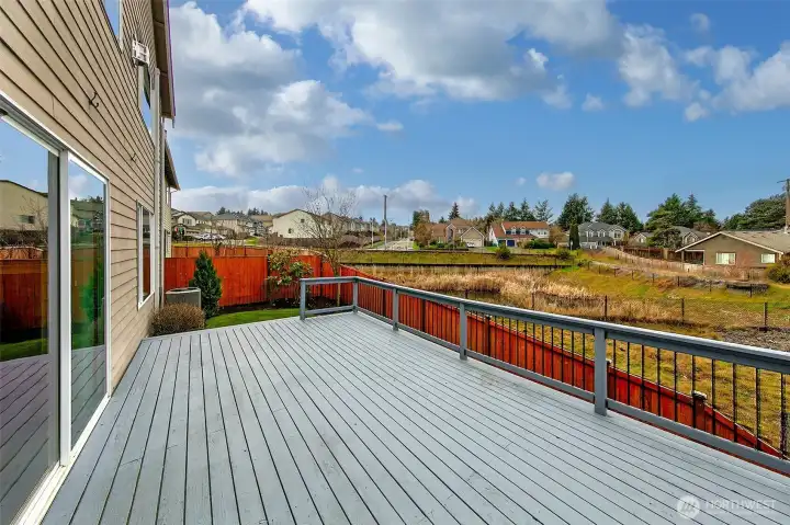 Another view of back deck and access to yard