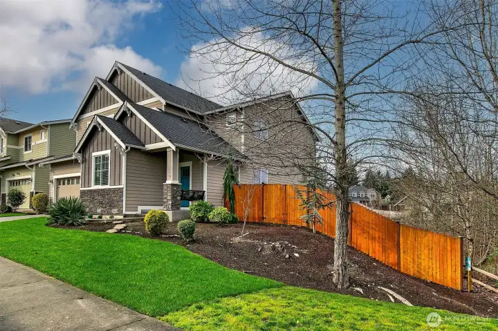 Lovely home with vacant land next door.