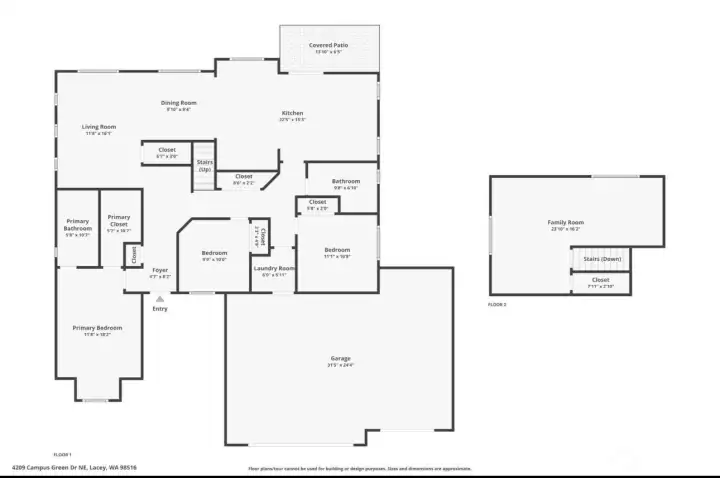 This layout helps you visualize all going on inside the home.  On the Exterior, Golf course greens stretching out in the distance, beautifully maintained surroundings, and just beyond that, the highly regarded Jubilee at Hawks Prairie community, known for its resort-style living and pristine neighborhood feel. It elevates the entire area. Coffee shops, restaurants, medical, shopping, it’s all close. Treat yourself at Humble Cow Ice Cream, spend an afternoon at 23 Kitchens with pickleball and food in one stop, or take advantage of the miles of trails that make getting outside part of your daily rhythm.