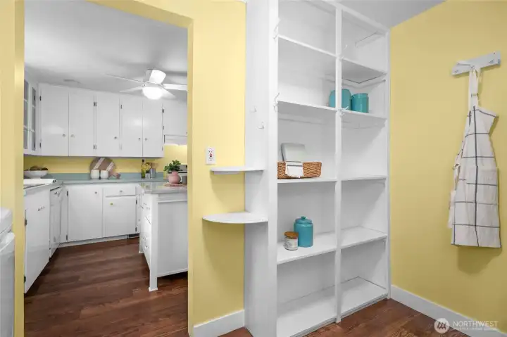 Large pantry/utility room off the kitchen