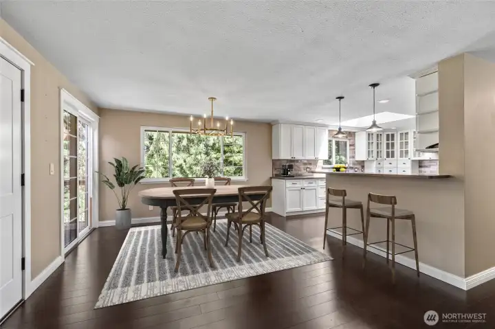 Nice size dining area off the kitchen