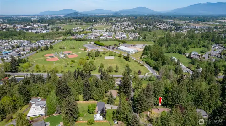 Bakerview Park is right down the street. There are baseball fields, walking trails and a dog park.