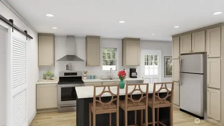 Model Kitchen - Finish will vary