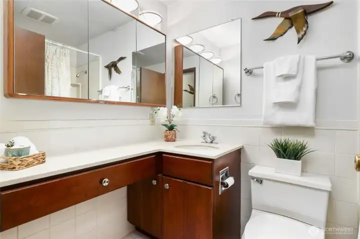 Hall bathroom. Hall bathroom.