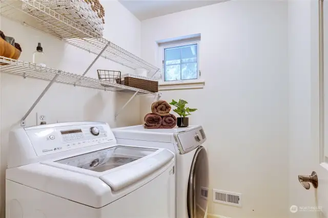 Convenient upstairs Laundry