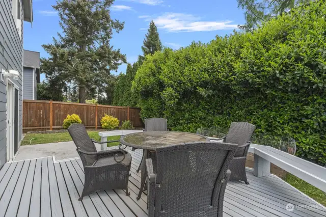 Relax and soak up that summer sunshine on this fabulous back deck!