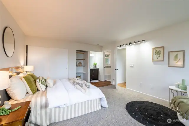 Primary bedroom with a full bathroom.