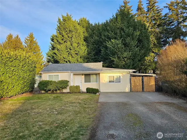 Tons of parking and an attached carport.