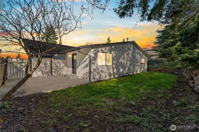 Back side of home