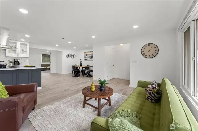 Open concept, allowing lots of daylight
