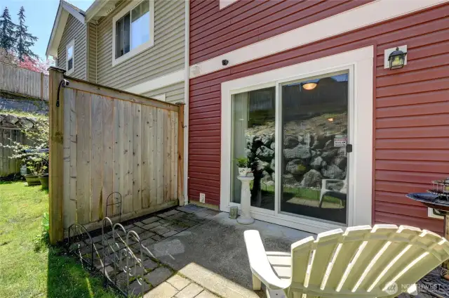Glass Sliders Open To Patio