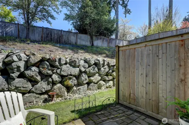 Rockery & Privacy Fences Create Privacy On Patio
