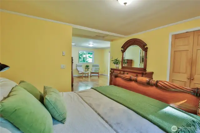2 bedrooms were combined to make this generous primary suite