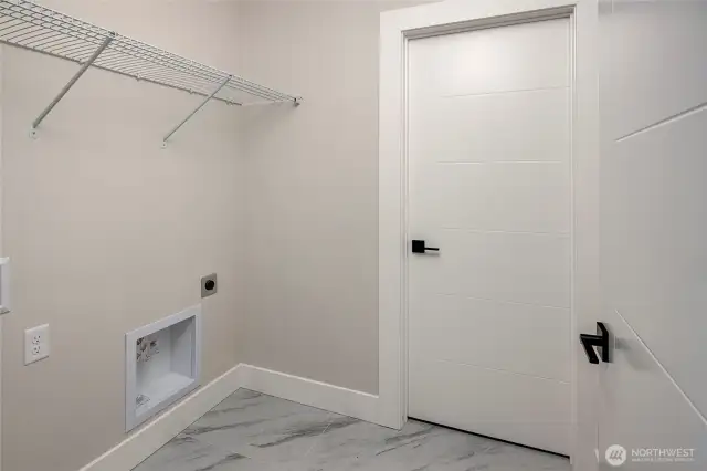 Upstairs laundry room for convenience