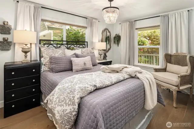 The second bedroom on the main level.