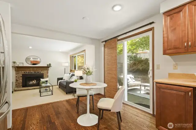 This breakfast nook is perfect for coffee on the go and busy weekday mornings.