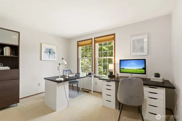 Fourth upstairs bedroom, currently used as an office.