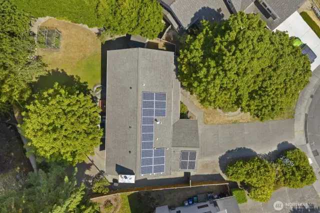 Solar panels generate efficient energy fed back into the grid, making your energy bill $0 (or close to it!) some months.