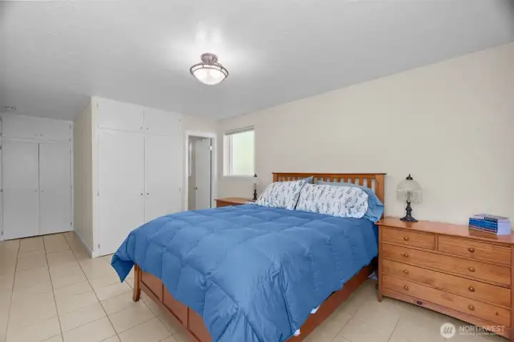 Double built-in closets here add character and convenience, not to mention saving space!