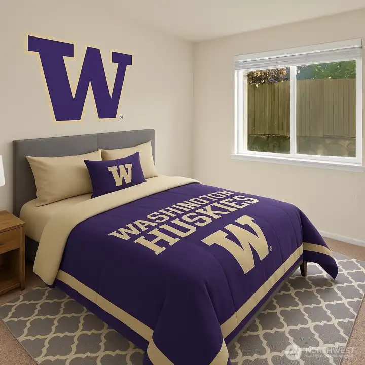 Virtually Staged bedroom