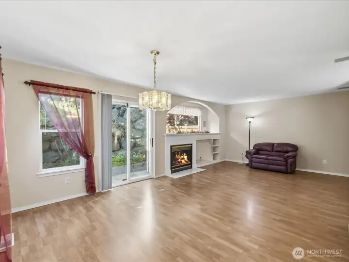 View of the open concept living & dining area