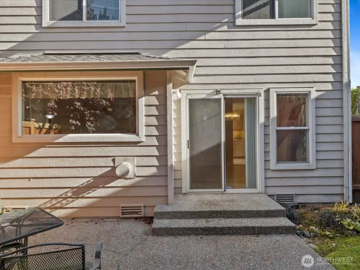 Back Patio looking towards the condo
