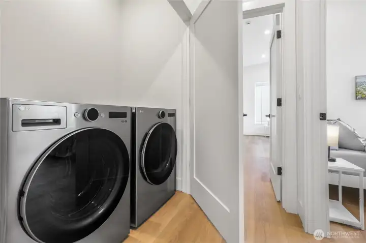 Full size washer and dryer.