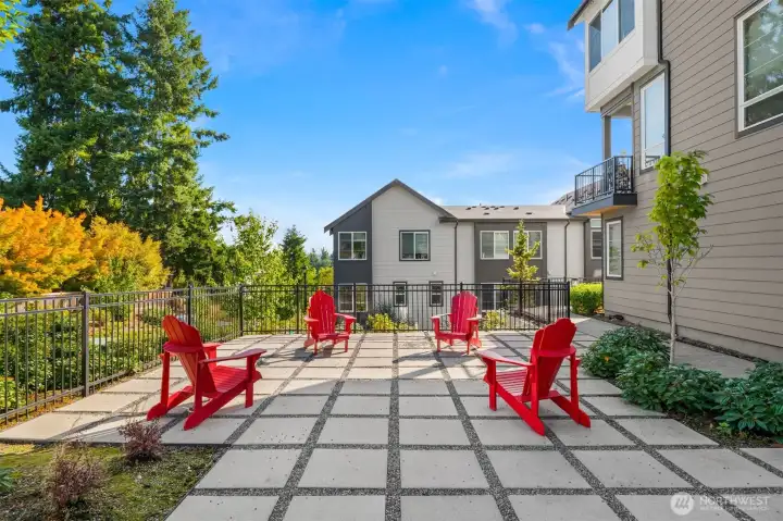 Lovely open patio for large gatherings and neighbors to hang out!