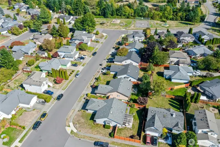 Well-lit wide streets are safe and quiet.
