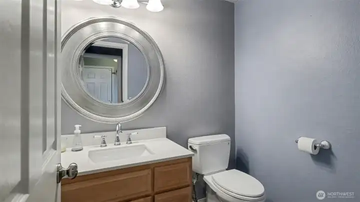 Perfectly located powder room for everyday convenience