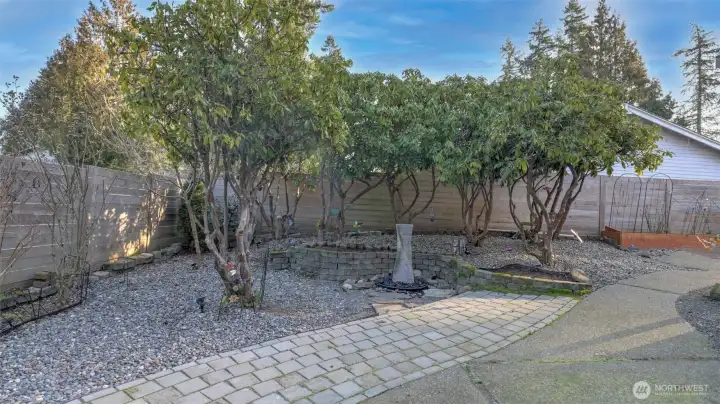 Thoughtfully landscaped for privacy and charm