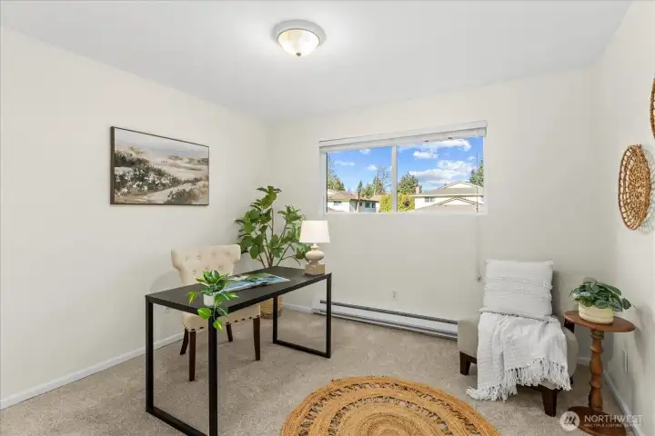 2nd bed staged as office