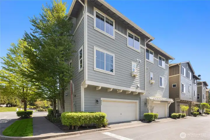 Spacious 2-car garage at the back.