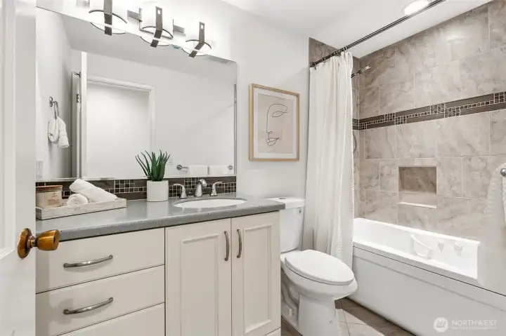 Bathroom on the main level. Bathroom on the main level.