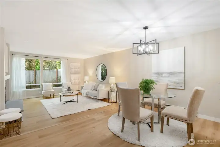 Beautifully renovated nearly 1000 SF with new flooring, lighting, and upgrades throughout!