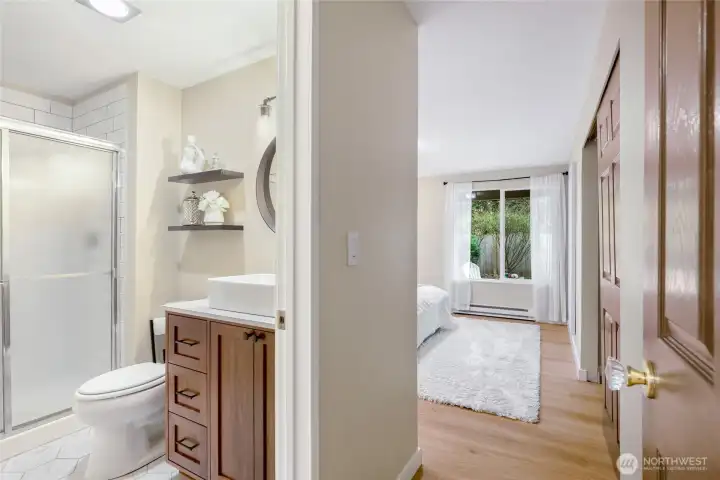 Primary suite's private bath.