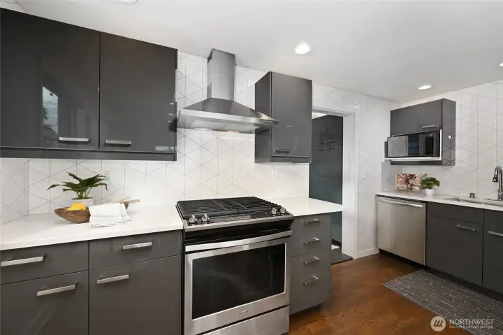 Peek into the mud room with more storage!
