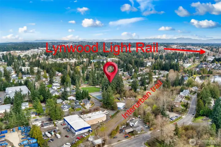 Minutes to Lynnwood Park & Ride/Light Rail.