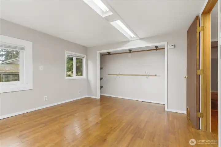 A great balance of simplicity and charm, this bedroom is ready to be personalized and enjoyed.