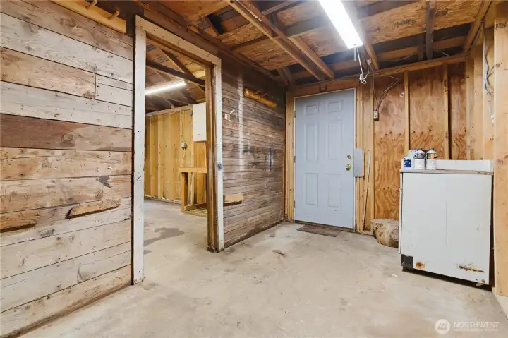 An added bonus to this home is the extra shop space within the one-car garage—something not often found in a home of this size. It provides a great area for projects, storage, or a dedicated workspace, adding both functionality and versatility.
