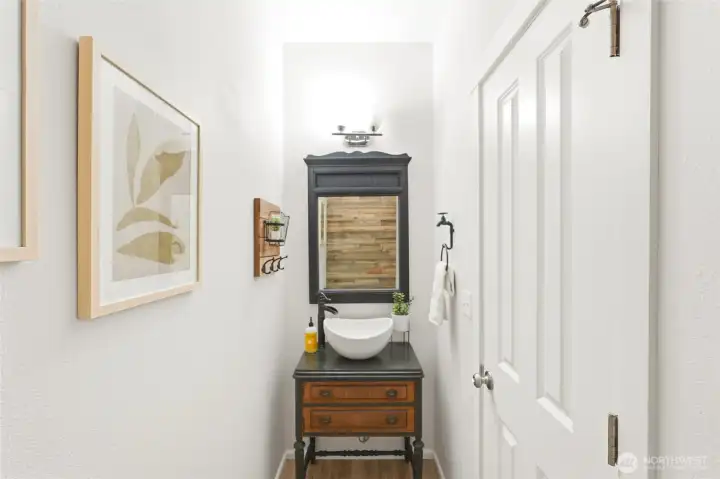 Downstairs powder room