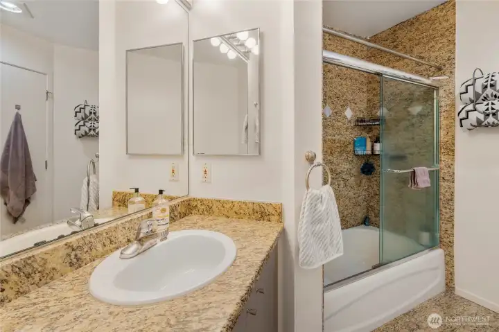 Granite tile surround adds style and durability