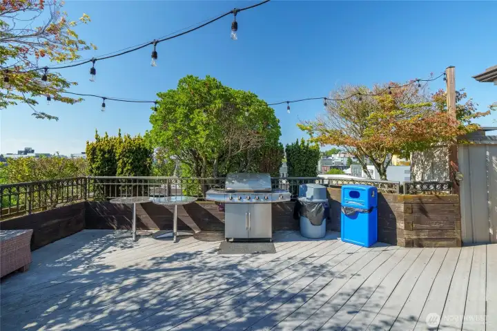 Enjoy outdoor dining and entertaining on the rooftop deck