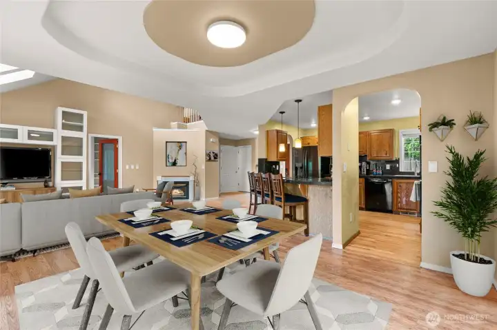 Dining Room, Living Room, Kitchen (Partially Digitally Staged)