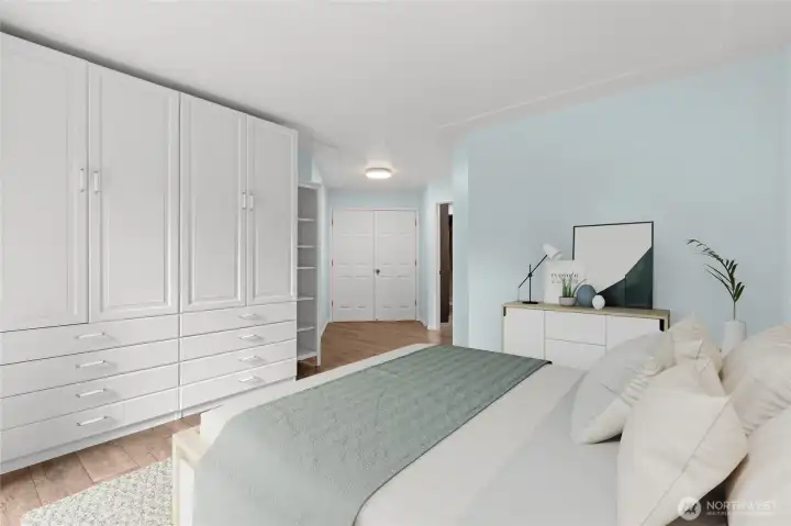 Primary Bedroom (Partially Digitally Staged)