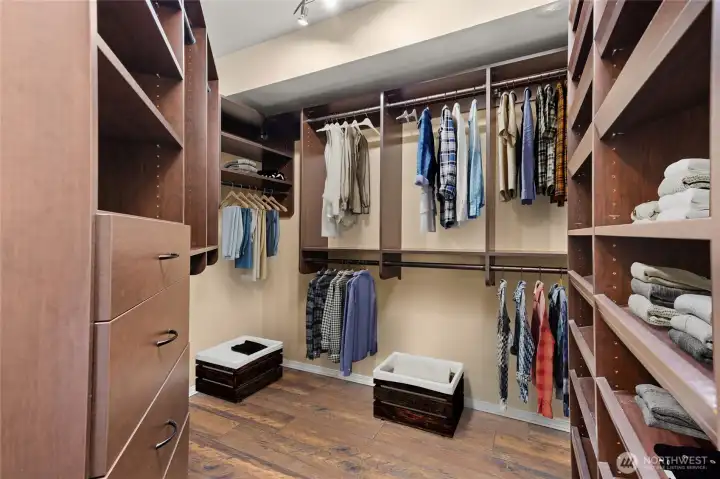 Primary Walk-in Closet (Partially Digitally Staged)