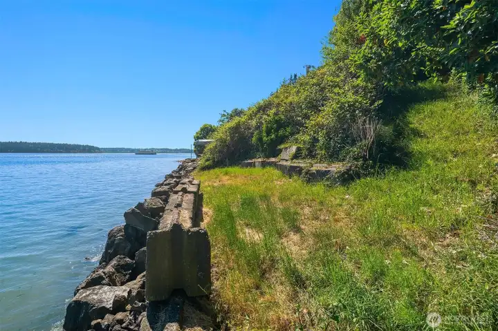 Views towards Point Defiance Park and ferries plying the waterway between Tacoma and Vashon Island.